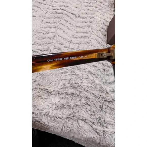 TOM FORD Tortoise Clint Sunglasses -TF537 Yellow Lens Unisex W/ Case & Box -23 - Picture 8 of 8